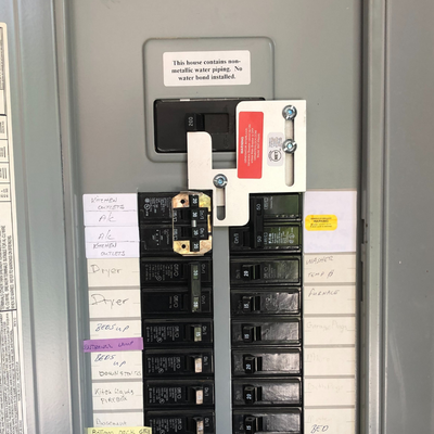 Mechanical interlock in electrical panel for emergency generator