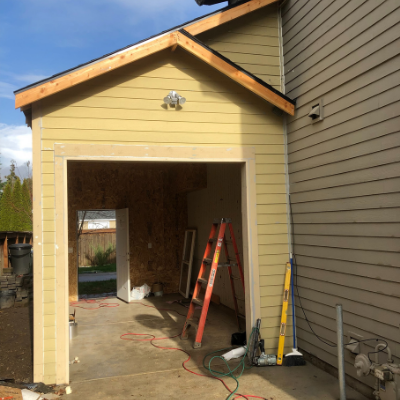 New construction garage lights and wiring in Tigard by Classic Electric